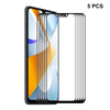 5 PCS For Xiaomi Poco C40 ENKAY Full Glue Tempered Glass 6D Anti-scratch Full Film