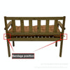 130 x 50cm Outdoor Home Patio Waterproof Sunscreen Bench Cushion, Color: Navy Blue