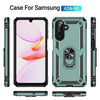 For Samsung Galaxy A26 5G Shockproof TPU + PC Phone Case with Holder(Dark Green)