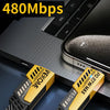 WK WDC-25 1.2m 65W USB / Type-C to Type-C / 8 Pin Converible Fast Charging Data Cable(Yellow)