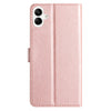 For Samsung Galaxy A06 4G Silk Texture Horizontal Flip Leather Phone Case(Rose Gold)