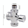 Stool Flush Valve Urinal Delay Valve Hand Press Flush Valve, Style:25 mm Copper Medium