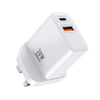 REMAX RP-U82 30W USB+USB-C/Type-C Dual Interface Fast Charger, Specification:UK Plug(White)