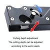 Woodworking Multi-Angle Chamfering Adjustable Depth Hand Planer, Color: Red + 6 Blades