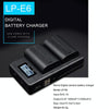 LP-E6 Digital Camera SLR Battery Digital LCD Charger for Canon Series