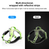 Reflective Dog Harness Vest, Breathable Nylon, Dual Leash, Green, M