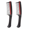 2 PCS 0089 Hair Salon Dyeing Hair Styling Brush Rolling Heart Smooth Hair Comb Brushing Hairdressing Tools(Black)