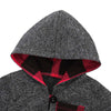 Hoodies Toddler Plaid Hooded Tops Long Pants Kids Set, Kid Size:110cm(Dark Grey)