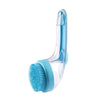 Silicone Pet Bath Brush with Shampoo Dispenser - Blue
