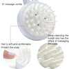 10pcs XTS01 Silicone Soft Teeth Head Shampoo Massage Comb Shampoo Brush(White)