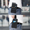 NUOKU  5.5-6.5 Inch Belt Phone Case Bag Leather Vertical Carrying Phone Pouches(Black)