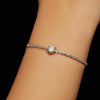 MSB006 Sterling Silver S925 White Gold Plated Moissanite Fashion Bracelet