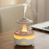 UFO Water Drop Aromatherapy Humidifier Desktop Remote Control Diffuser, Plug: AU Plug(White)