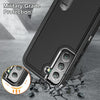 For Samsung Galaxy S22 5G 3 in 1 Rugged Holder Phone Case(Black)