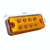 4 PCS 10-30V 8LED Car Tail Light Side Lamp (Yellow Light)