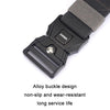 AWMN Men Outdoor Sports Alloy Snap Buckle Elastic Belt, Length: 125cm(Dark Khaki)