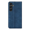 For Samsung Galaxy S25 5G Retro-skin Magnetic Suction Leather Phone Case(Dark Blue)
