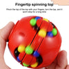 3 PCS Round Finger Magic Bean Cube Toy Children Intelligence Fingertip Spinning Top, Random Color Delivery