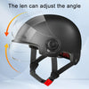 BY-1292 Unisex Motorcycle Frosted Protective Short Mirror Half Helmet (White)