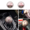For Honda Series Metal Gear Head Car Modified Gear Stick Shift Knob, Style:6 Speed(Silver)