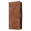 For Samsung Galaxy A06 4G Multifunctional Frosted Zipper Wallet Leather Phone Case(Brown)