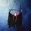 Halloween Electric Luminous Skeleton Hanging Head Induction Props Haunted House Decorations Toys