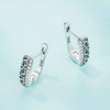 SCE1545 S925 Sterling Silver Vintage Zircon Pattern Earrings