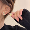 Shell Double Layer Earrings with Diamond Earrings, Color: EH1222