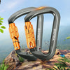 XINDA XD-8128 Outdoor Rock Climbing Load-bearing Carabiner Survive Kits, Color: Threaded-Gray