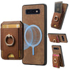 For Samsung Galaxy S10e Retro Splitable Magnetic Stand Card Bag Leather Phone Case(Brown)