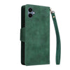 For Samsung Galaxy A06 4G Rivet Buckle 9 Cards Three Fold Leather Phone Case(Green)