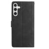 For Samsung Galaxy A36 5G Skin Feel Embossed Feather Leather Phone Case(Black)