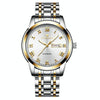 FNGEEN 4002 Men Roman Numeral Dial Sports Watch Student Luminous Quartz Watch(Between Gold White Surface)