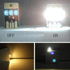 10 PCS Mini Pocket Card USB Power Keychain LED Night Light(White)