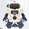 Intelligent Early Education Sound and Light Mechanical Robot Toys, Color: 1 Blue