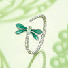 S925 Sterling Silver Dragonfly Open Adjustable Women Ring(BSR537-E)
