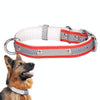 Reflective Red Velvet Dog Collar XS - Soft PU Leather