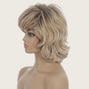Wig-450 Gold Ladies Short Curly Hair High Temperature Silk Chemical Fiber Wig Headgear