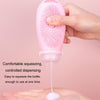 100ml Shower Bath Brush Dispenser Bottle Travel Portable Shampoo Cosmetic Lotion Dispenser Bottle(Dark Pink)