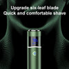 S-1090 IPX7 Waterproof 8D Portable LED Digital Display Round Electric Shaver(Green)