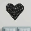 27pcs /Set Acrylic Heart Shaped Mirror Wall Stickers Home Decoration Soft Mirror(Black)