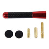 Carbon Fiber Aluminum Short Antenna Polished Universal Screws Base(Medium Size) (Red)