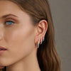 S925 Sterling Silver Gold-plated Silver Hoop Earrings Ear Ornaments, Color: Gold S