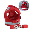 Reflective Dog Vest & Lead, Red, S - Breathable Mesh