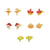 Oil Drop Gold Plated 925 Silver Earrings, Style: SCE1244 Maple Leaf