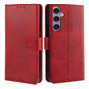 For Samsung Galaxy S25 Ultra 5G Calf Texture Buckle Flip Leather Phone Case(Red)