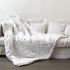 Fashion Handmade Knitted Wool Blanket, Size:130X160cm(Grey)