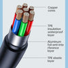 USAMS US-SJ566 Lithe Series 1.2m Type-C to 8 Pin PD 20W Fast Charging Cable with Light(Purple)