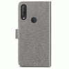 For  Alcatel 1S (2020) Four-leaf Clasp Embossed Buckle Mobile Phone Protection Leather Case with Lanyard & Card Slot & Wallet & Holder Function(Gray)
