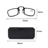 2 PCS TR90 Pince-nez Reading Glasses Presbyopic Glasses with Portable Box, Degree:+3.50D(Blue)